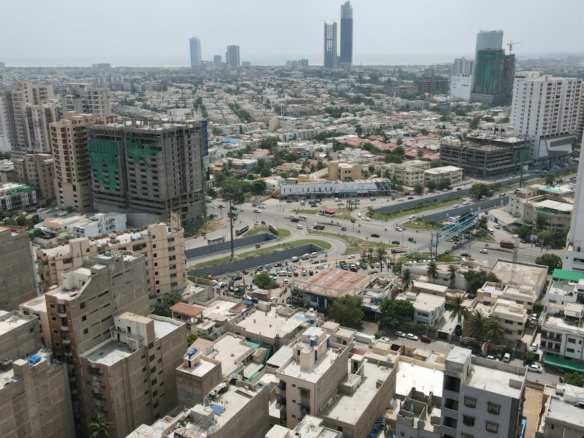 Aerial view of Karachi